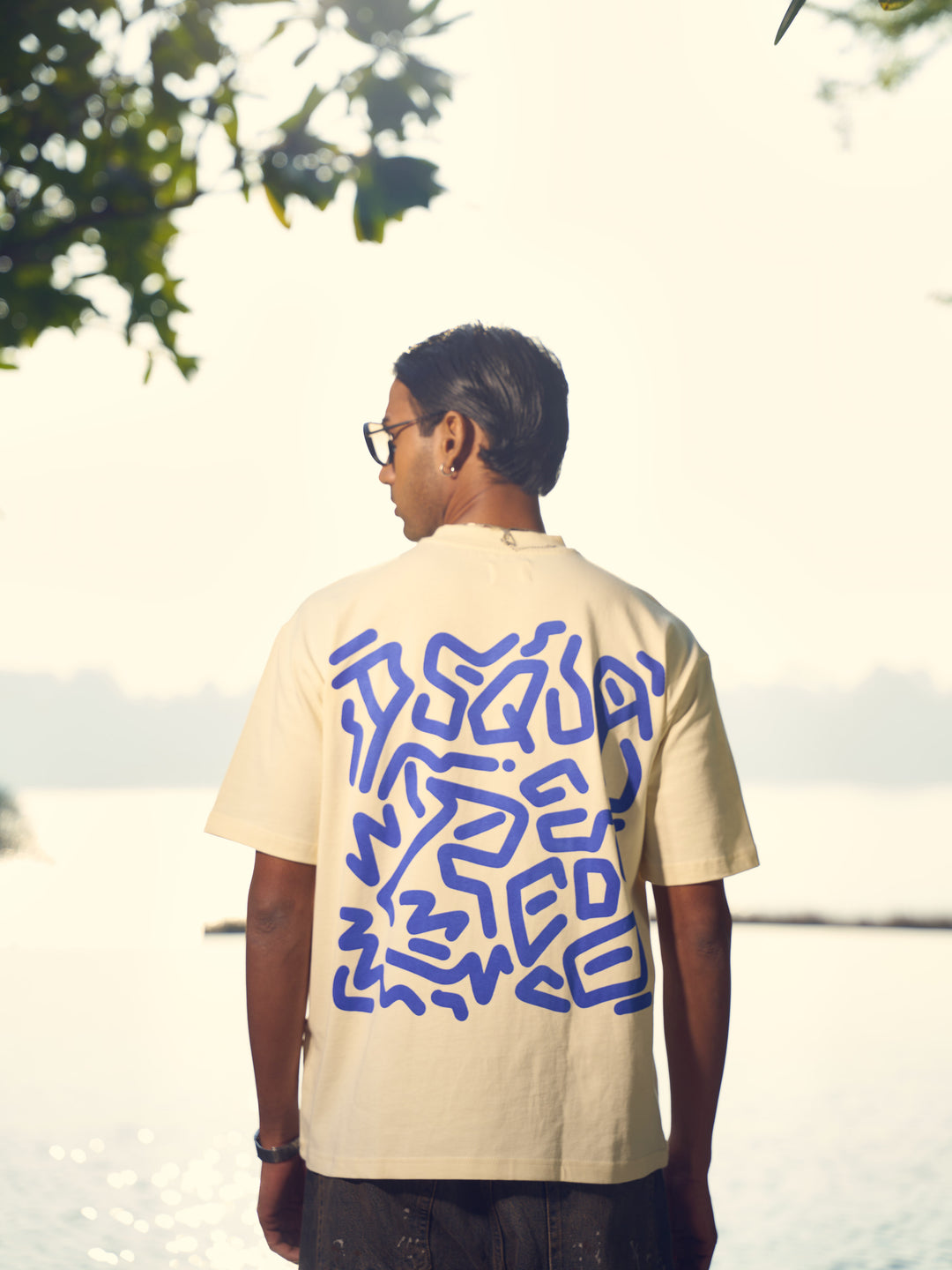 CONTRAST PRINT HEAVYWEIGHT T-SHIRT