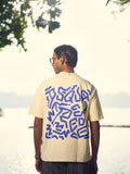 CONTRAST PRINT HEAVYWEIGHT OVERSIZED T-SHIRT FOR MEN