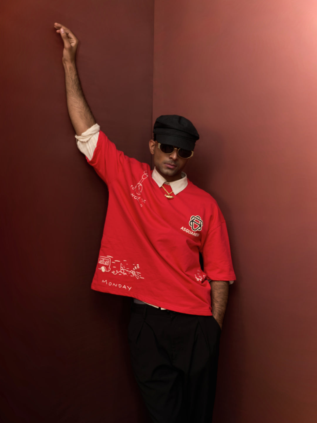 TRUTH ON RED HEAVYWEIGHT T-SHIRT